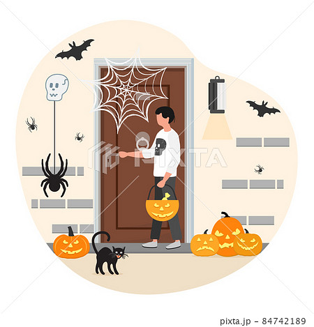 Halloween Boy Holiday Trick or treat Door Jack Bat 84742189