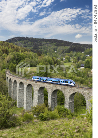 Railway viaduct Novina in Krystofovo udoli, Northern Bohemia, Czech Republic Railway viaduct Novina in Krystofovo udoli, Northern Bohemia, Czech Republic 84742893