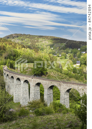 Railway viaduct Novina in Krystofovo udoli, Northern Bohemia, Czech Republic Railway viaduct Novina in Krystofovo udoli, Northern Bohemia, Czech Republic 84742894