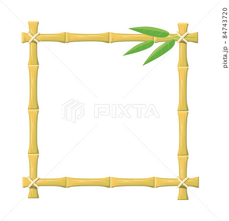 Square Bamboo frame. Blank pattern for summer single, vector object Square Bamboo frame. Blank pattern for summer single, vector object 84743720