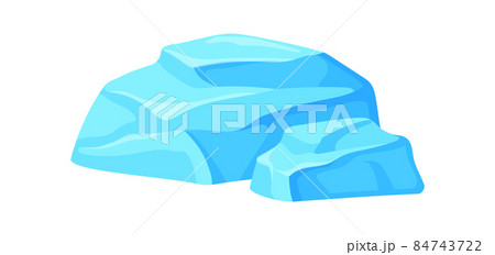 Splinter ice. Cartoon freez piece, part of freezing sea, flat vector illustration 84743722