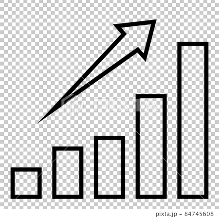 データをシンプルな棒グラフで表示するイラスト データをシンプルな棒グラフで表示するイラスト 84745608