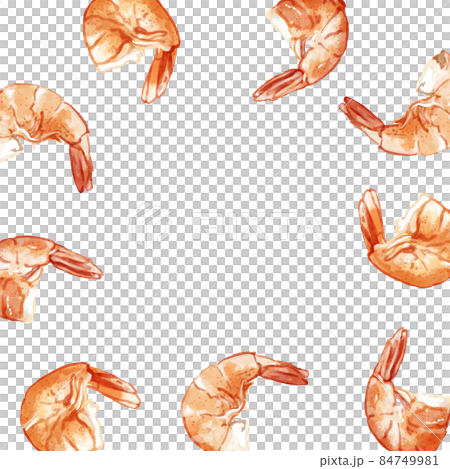 手繪水彩蒸蝦插畫方框/盒 手繪水彩蒸蝦插畫方框/盒 84749981