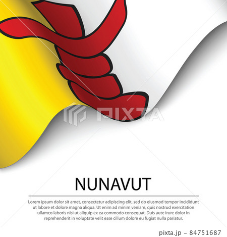 Waving flag of is a province of Canada on white background. 84751687