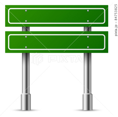 Blank highway sign. Blank frame for road direction Blank highway sign. Blank frame for road direction 84753825