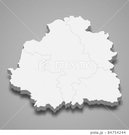 3d isometric map of Indre is a department in France 3d isometric map of Indre is a department in France 84754244