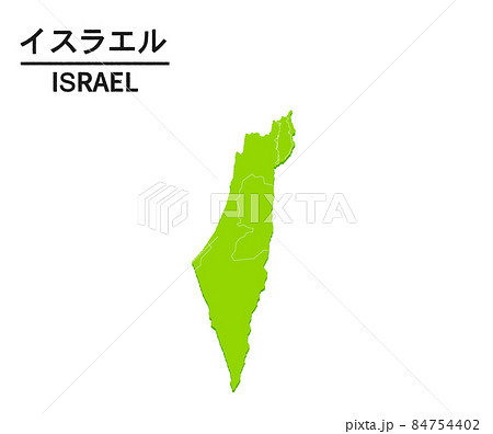 イスラエルの世界地図イラストのイラスト素材