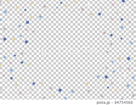五彩紙屑背景中央的複制空間冷色藍色派對裝飾裝飾亮色方塊 84754568