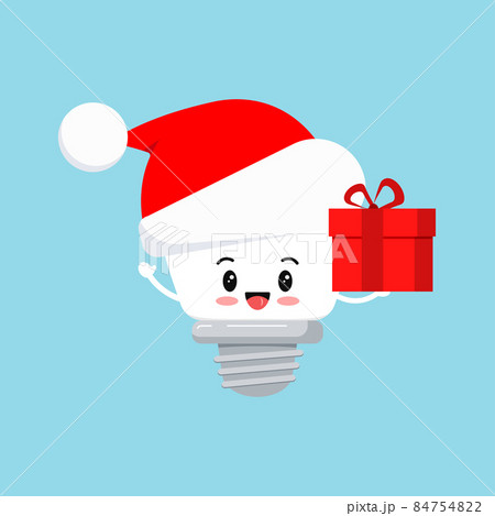 Christmas dental implant tooth in Santa Claus hat with present Christmas dental implant tooth in Santa Claus hat with present 84754822