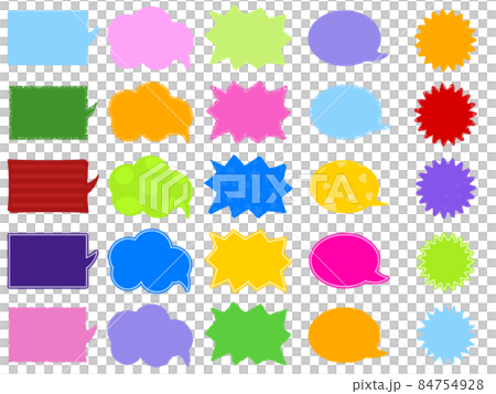 カラフル吹き出し 84754928