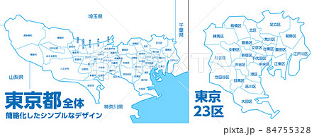 東京都シンプル地図 東京都シンプル地図 84755328