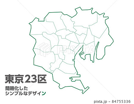 東京都シンプル地図 84755336