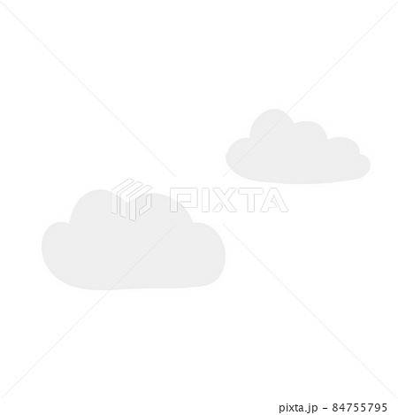雲のイラスト シンプルなフラットイラスト 雲のイラスト シンプルなフラットイラスト 84755795