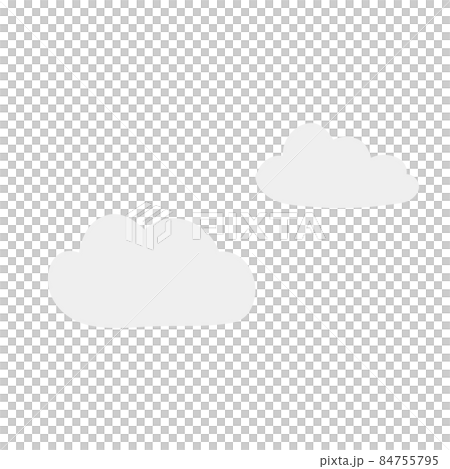 雲のイラスト シンプルなフラットイラスト 雲のイラスト シンプルなフラットイラスト 84755795