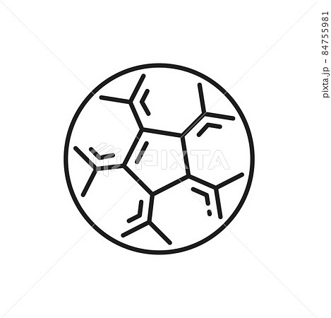 Soccer and football ball isolated thin line monochrome icon. Vector football ball symbol of German sport hobby, soccer playing equipment. Sport club mascot, college or university tournament emblem Soccer and football ball isolated thin line monochrome icon. Vector football ball symbol of German sport hobby, soccer playing equipment. Sport club mascot, college or university tournament emblem 84755981