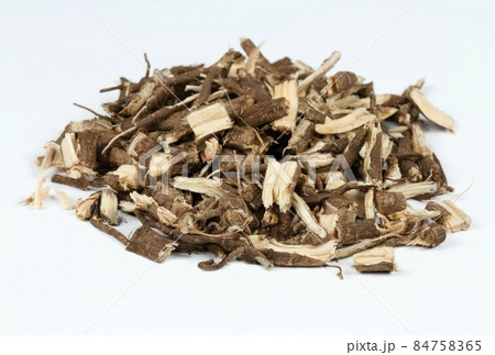 Roots of Siberian ginseng, Eleutherococcus senticosus, traditional herbal medicine. 84758365