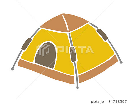 テント レトロなベクターイラストのイラスト素材