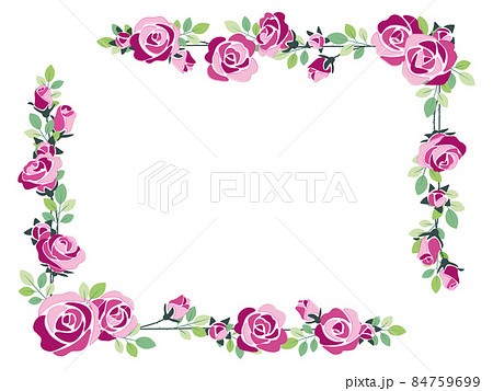 バラのフレームのイラスト素材