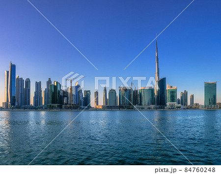 Cityscape of Dubai and panoramic view of Business bay, UAE 84760248