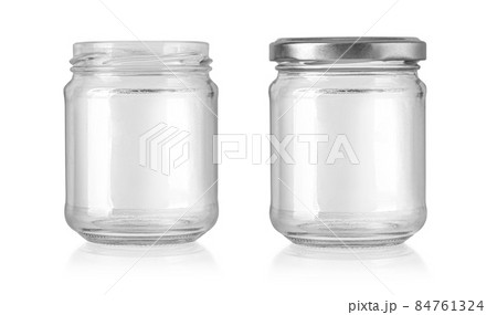 Set of jar glasses  isolated on white background 84761324