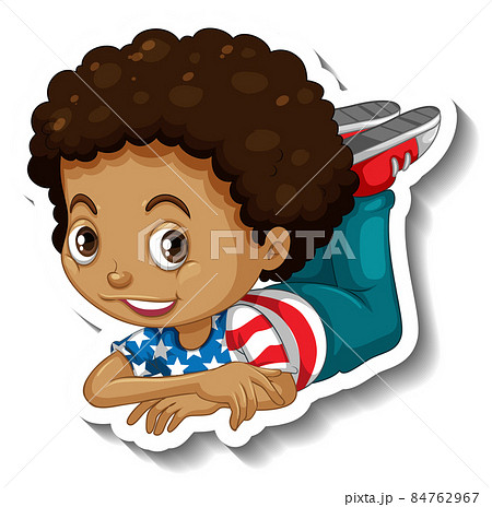 A boy laying on the floor cartoon character A boy laying on the floor cartoon character 84762967