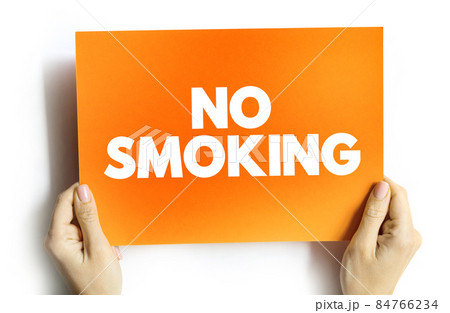 No smoking text quote on card, health concept background No smoking text quote on card, health concept background 84766234