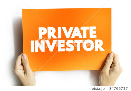 Private investor text quote on card, business concept background 84766737