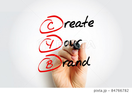 CYB - Create Your Brand, acronym with marker, business concept background CYB - Create Your Brand, acronym with marker, business concept background 84766782