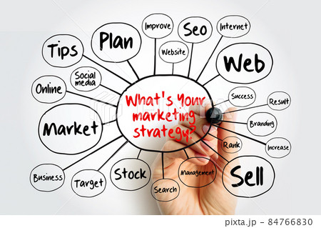 What's Your Marketing Strategy mind map with marker, business concept for presentations and reports What's Your Marketing Strategy mind map with marker, business concept for presentations and reports 84766830