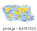 Watercolor world map 84767033