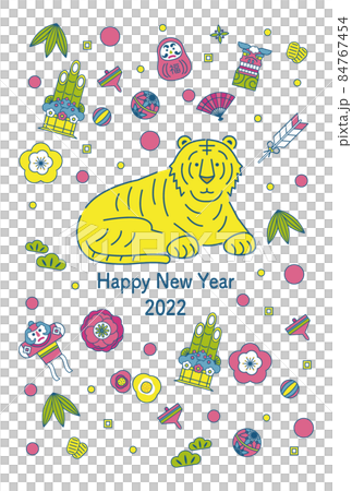 Tiger year New Year's card Tiger year New Year's card 84767454