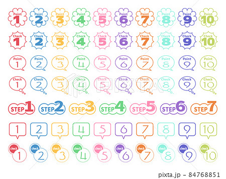 数字アイコンセット 数字アイコンセット 84768851