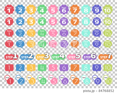 数字アイコンセット 数字アイコンセット 84768852