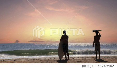 surfers wainting for the wave in Cocoa Beach 84769462