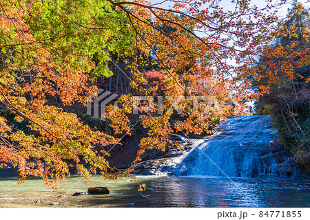 (千葉県)房総養老渓谷 紅葉期の粟又の滝 (千葉県)房総養老渓谷 紅葉期の粟又の滝 84771855