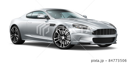 Silver coupe car	 84773506