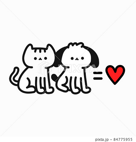 Love Cats Dogs Cartoon Icon Element Stock Illustration 1209684232