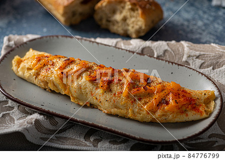 Egg omelette with cheddar Egg omelette with cheddar 84776799