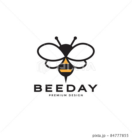 cute abstract black bee honey logo symbol icon vector graphic design illustration idea creative 84777855