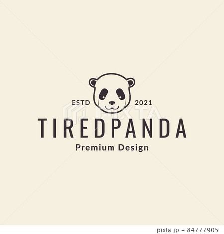 face head panda hipster logo symbol icon vector graphic design illustration idea creative 84777905