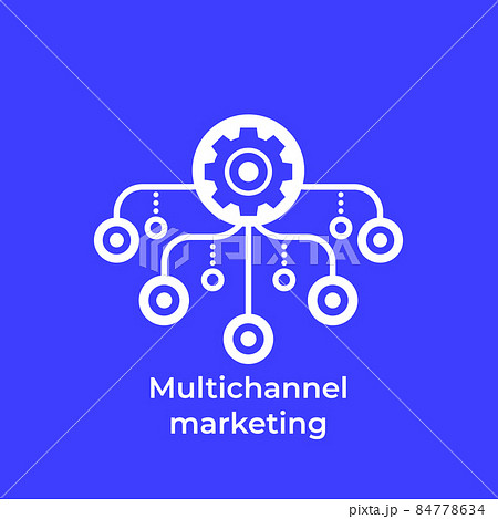 Multichannel marketing icon for web 84778634