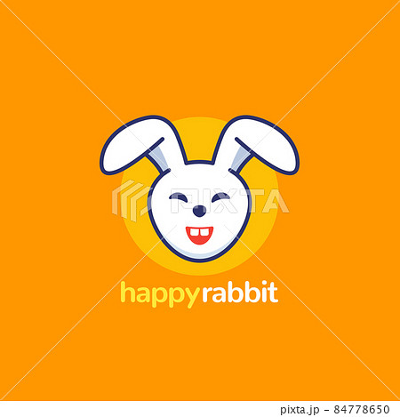 Happy rabbit logo, vector icon Happy rabbit logo, vector icon 84778650