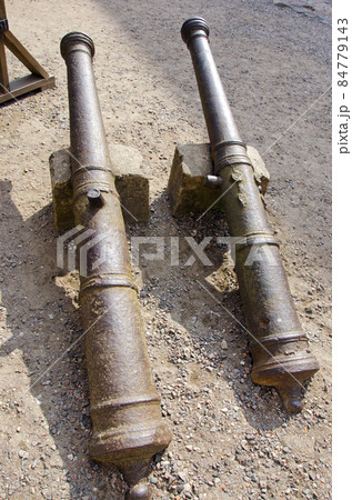 two antique historical cannon two antique historical cannon 84779143