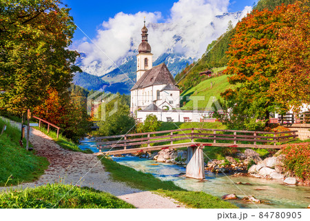 Ramsau, Germany - Autumn landscape in Berchtesgaden Ramsau, Germany - Autumn landscape in Berchtesgaden 84780905