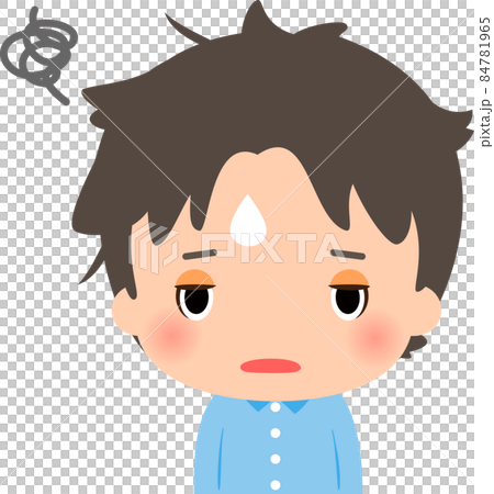 一個穿著睡衣的男人在頭髮上打盹 84781965