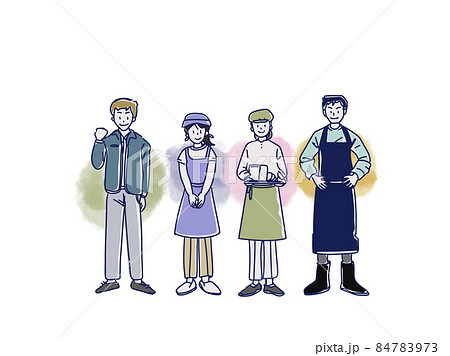 スーパーの求人人物のイラスト スーパーの求人人物のイラスト 84783973