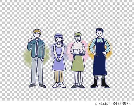 スーパーの求人人物のイラスト スーパーの求人人物のイラスト 84783973