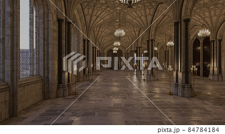 Cgi Illustration Fantasy Great Hall Castle Stock Photo by ©Ravven 194397480