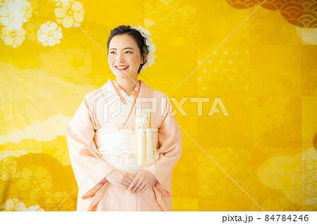 花嫁　色掛下　総絞り 84784246