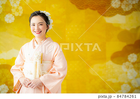 花嫁　色掛下　総絞り 84784261
